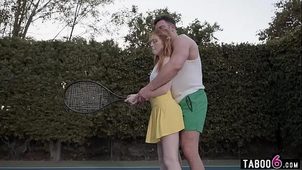 Big Petite redhead teen slut needed a good Tennis lesson but she was better with cocks new Videos