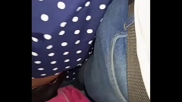 Big Harassed in the passenger bus van by a girl, brushes her back and arm with my bulge and penis new Videos
