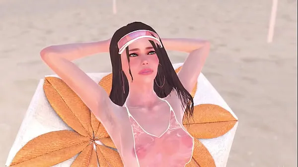 Büyük Animation naked girl was sunbathing near the pool, it made the futa girl very horny and they had sex - 3d futanari porn yeni Video