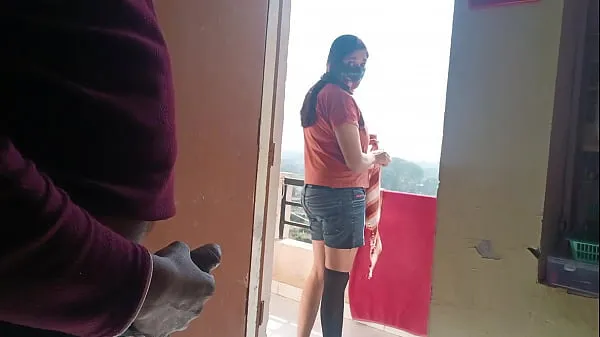 Public Dick Flash Neighbor was surprised to see a guy jerking off but helped him XXX cum Video baru yang besar