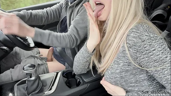 Nagy Amazing handjob while driving!! Huge load. Cum eating. Cum play új videók