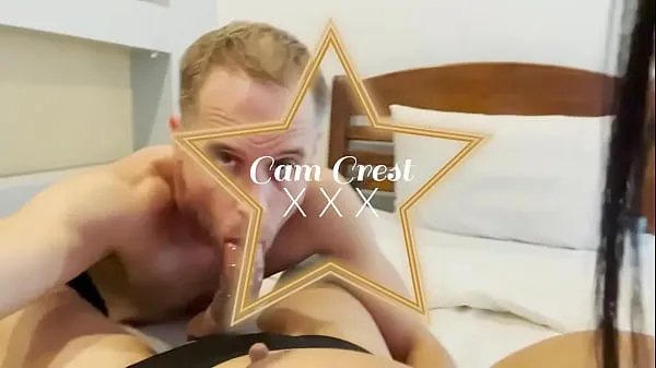 Veľké Big dick trans model fucks Cam Crest in his Throat and Ass nové videá