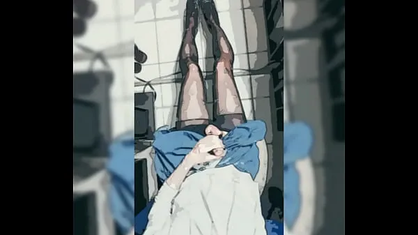 Cosplay short skirt black stockings masturbation Video baharu besar