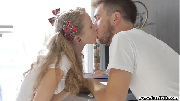 LustHD Blonde Russian student teen fucks her boyfriend Video baru yang besar