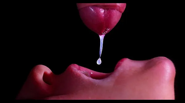 CLOSE UP: BEST Milking Mouth for your DICK! Sucking Cock ASMR, Tongue and Lips BLOWJOB DOUBLE CUMSHOT -XSanyAny Video baru yang besar