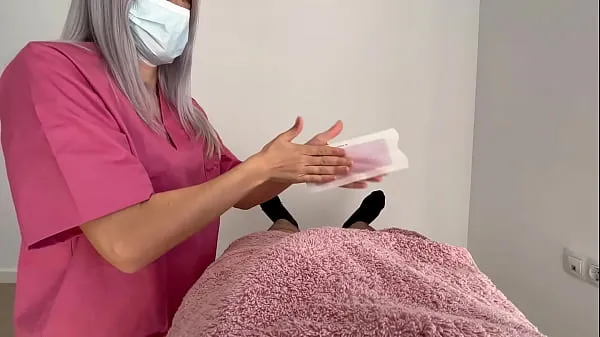 بڑے Cock waxing by cute amateur girl who gives me a surprise handjob until I finish cumming نئے ویڈیوز