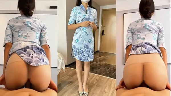 The "domestic" stewardess, who is usually cold and cold, went to have sex with her boyfriend on her back, sitting on the cock, twisting crazily and climaxing loudly Video baharu besar
