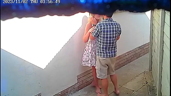 Cctv camera caught couple fucking outside public restaurant Video baharu besar