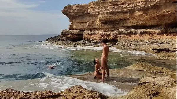 Duże Divers watch us fuck on the beach nowe filmy