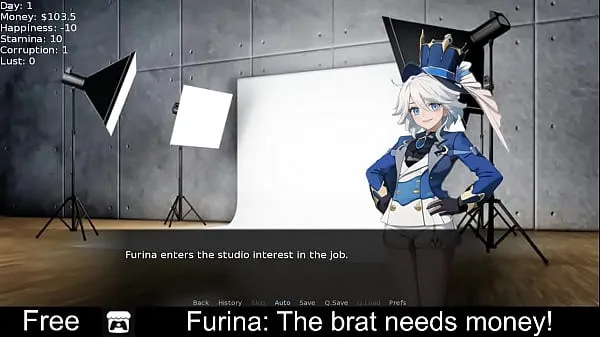 Big Furina: The brat needs money! (free game itchio) Visual Novel, Role Playing new Videos