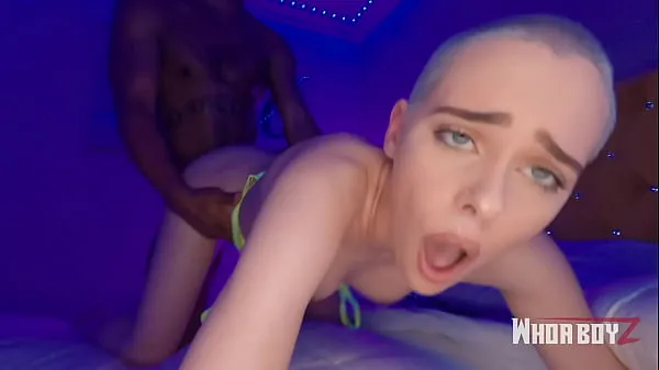petite white girl fucks a big black dick and got creampie Video baru yang besar