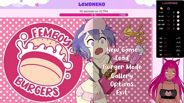 Grandes VTuber LewdNeko Plays Femboy Burgers novos vídeos