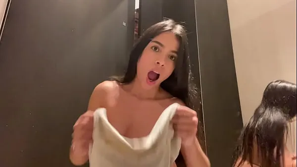 They caught me in the store fitting room squirting, cumming everywhere Video baharu besar