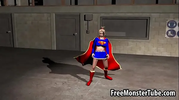 Grandes Foxy 3D cartoon Supergirl riding a rock hard cock novos vídeos